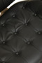 Vinsi Black Leather Effect Chair With Button Detail