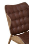 Vinsi Brown Leather Effect Chair