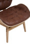 Vinsi Brown Leather Effect Chair