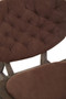 Vinsi Brown Velvet Chair with Dark Elm Wood Frame