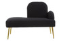 Heather Black Right Hand Chaise Longue