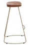Nandri Acacia Wood and Antique Silver Bar Stool