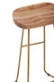 Nandri Acacia Wood and Antique Brass Bar Stool