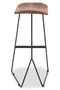 Nandri Acacia Wood with Black Frame Bar Stool