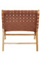 Kendari Brown Woven Leather Chair