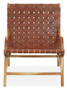 Kendari Brown Woven Leather Chair