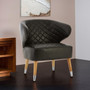 Richy Black Leather Effect Accent Chair