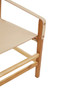 Kendari Cream Leather and Teak Wood Chair