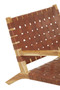 Kendari Dark Brown Woven Leather and Teak Wood Chair