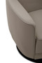 Wester Mink Leather Effect Swivel Chair