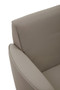 Wester Mink Leather Effect Swivel Chair