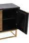Siena Black and Natural Oak Wood Three Door Sideboard