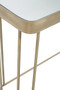 Ella Gold Console Table with Mirror Top