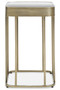 Ella Gold Side Table with Mirror Top