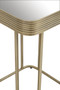 Ella Gold Side Table with Mirror Top