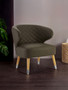 Richy Brown Leather Effect Accent Chair