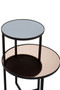 Cercle Smoked Mirror 2 Tier Side Table