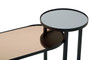 Cercle Smoked Mirror 2 Tier Console Table
