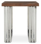 Hampstead Acacia Wood Side Table with Silver Legs