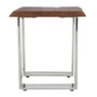Hampstead Acacia Wood Side Table with Silver Legs