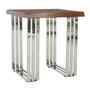 Hampstead Acacia Wood Side Table with Silver Legs