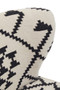 Cefena White and Black Berber Style Mango Wood Chair