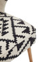 Cefena White and Black Berber Style Mango Wood Chair