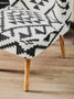 Cefena White and Black Berber Style Mango Wood Chair