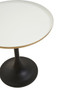Corra White Marble Side Table With Column Base