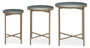 Corra Grey Enamel Top Set Of Three Side Tables