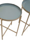 Corra Grey Enamel Top Set Of Three Side Tables
