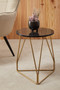 Corra Side Table With Black Marble Top
