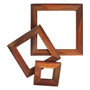 Pazel Acacia Wood 3 Piece Square Trivet Set