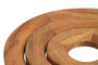 Pazel Acacia Wood 3 Piece Round Trivet Set