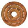 Pazel Acacia Wood 3 Piece Round Trivet Set