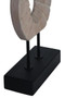 Westo Whitewash Carved Mango Wood Sculpture with Black Base