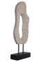 Westo Whitewash Carved Mango Wood Sculpture with Black Base
