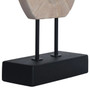 Westo Whitewash Carved Mango Wood Sculpture with Black Base
