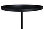 Murcia Black and White Marble Base with Metal Top Round Side Table