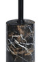 Murcia Black and White Marble Base with Metal Top Round Side Table