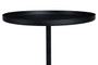 Murcia Black and White Marble Base with Metal Top Round Side Table