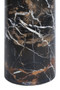 Murcia Black and White Marble Base with Metal Top Round Side Table