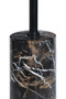 Murcia Black and White Marble Base with Metal Top Round Side Table