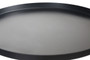 Murcia Black and White Marble Base with Metal Top Round Side Table