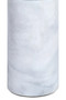 Murcia White Marble Base with Black Metal Top Round Side Table