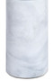 Murcia White Marble Base with Black Metal Top Round Side Table