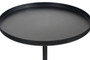 Murcia Onyx Base with Black Metal Top Round Side Table