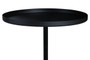 Murcia Red Marble Base with Black Metal Top Round Side Table