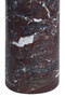 Murcia Red Marble Base with Black Metal Top Round Side Table