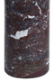 Murcia Red Marble Base with Black Metal Top Round Side Table